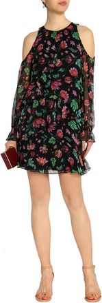 Rachel Zoe Floral Print Ruffle Mini Dress Size XS