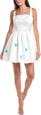 Rene Ruiz Square Neck A-Line Faille Dress