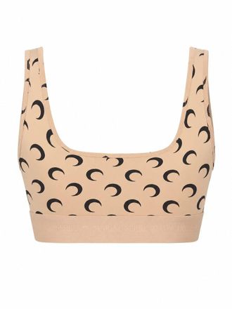 Marine Serre Moon Bra Top - Beige