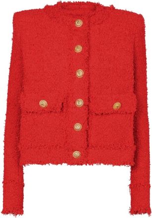 Balmain Mujer, Chaquetas, Rojo, Talla: M