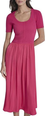 DKNY Dkny Mix Media Spun Sweaterdress