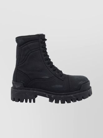 Balenciaga canvas combat ankle boots