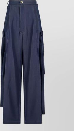 Darkpark high waist wide leg cargo trousers belt