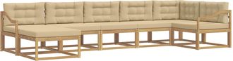 vidaXL Conjunto De Sof&aacute;s De Exterior 7 Uds. Y Beige Vidaxl