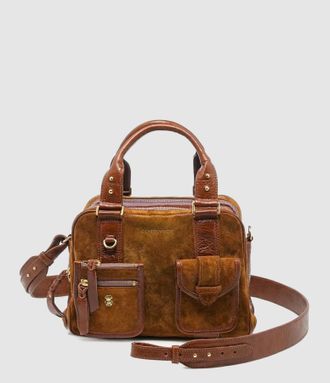 CLARIS VIROT Sac Richie Cuir Tabac