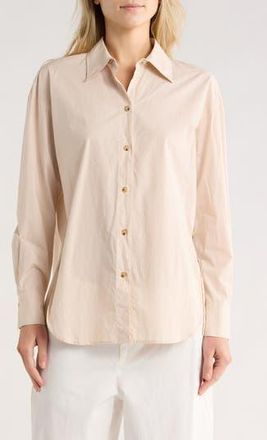 Vince Cotton Button-Up Shirt in Cobblestone at Nordstrom Rack, Size X-Small