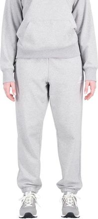 New Balance Womens Essentials Stacked Logo French Terry Sweatpant, Athletic Grey, XS