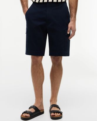 Tommy Hilfiger Mens Essential Shorts in Dark Blue Cotton - Size 32 (Waist)