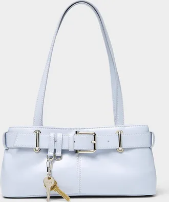 Osoi Womens Brocle misty blue leather shoulder bag