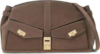 Ferragamo Clutch Hug grande - Marrone