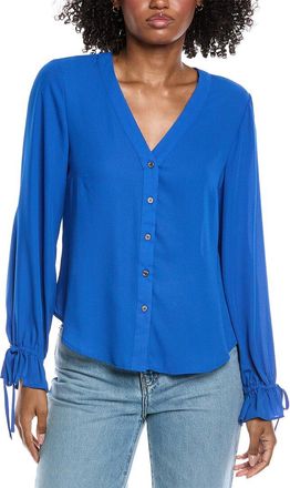 CeCe by Cynthia Steffe Cece V-Neck Flounce Blouse