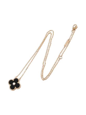 Van Cleef & Arpels Collana Alhambra con diamanti e onice - Rosa