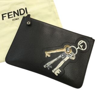 Fendi Black Leather Clutch Bag (Pre-Owned)
