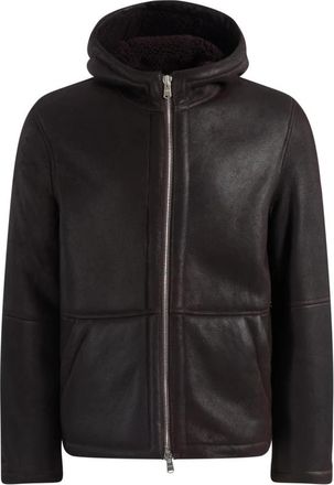 Dondup Regular-fit Shearling Jas - Heren - Leren en Su&egrave;de Jassen - Bruin - L - Leer - Jassen