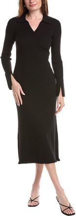 Elie Tahari Polo Collar Neck Midi Dress