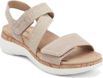 Earth Reston Ankle Strap Platform Sandal in Med Natural at Nordstrom, Size 8.5