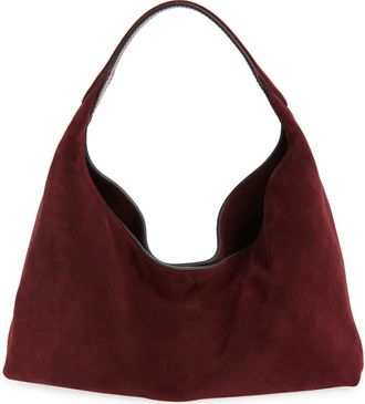 Madewell The Mylie Suede Shoulder Bag in Sangria at Nordstrom