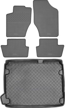 OEM Juego De Alfombrillas De Goma Para Coche Y Maletero Para Citro&euml;n C4 Ii Hatchback (2010-2018)