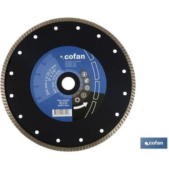 cofan Disco Diamante Turbo Extrafino 230mm., Discos De Diamante Turbo Extrafino Porcel&aacute;nico Profesional. Uso En Materiales Cer&aacute;micos Muy Duros. Excelente Co