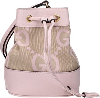 Gucci Ophidia Damess Crossbodytas roze/beige leer