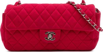 Chanel Pre-owned Womens Flap Shoulder Bag - Red Textile - One Size