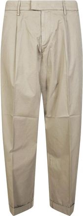 Dondup Chino 1 Pinces Carrot - Heren - Vrijetijds broeken - Beige - W34 - Leer - Broeken