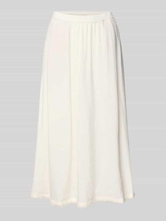 Tommy Hilfiger Midi-Rock aus reinem Leinen in Weiss, Gr&ouml;&szlig;e XL