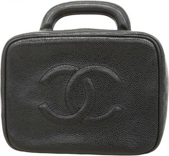 Chanel Black Grained Calfskin Vanity Bag (Pre-Owned)