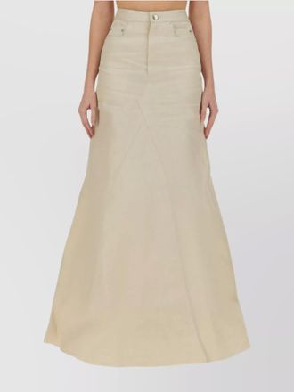 Rick Owens high-waisted flared hem skirt pockets