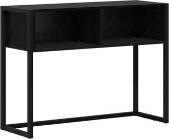 vidaXL Mesa Auxiliar Roble Negro 100 X 36 X 75 Cm Madera Contrachapada Vidaxl