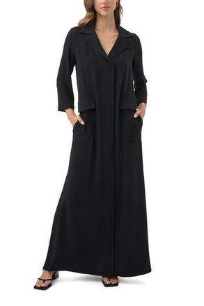 Trina Turk Annecy Long Sleeve Solid Maxi Dress in Black at Nordstrom, Size X-Small