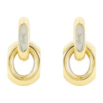 Saint Laurent Earrings, female, Yellow, Size: ONE SIZE Double Maillon Earrings