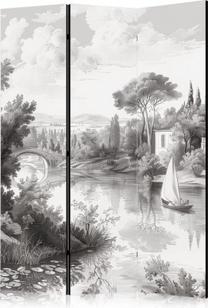 Artgeist Biombo Artgeist Vintage Negro Blanco 135x172 Cm 3 Paneles