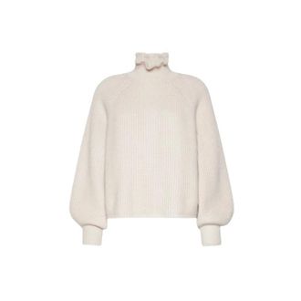 Max Mara Lange coltrui - Dames - Truien - Beige - Maat: S Wol