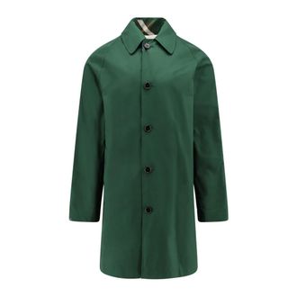 Burberry Reversible Katoenen Trenchcoat - Heren - Mantel - Groen - M - Katoen - Jassen