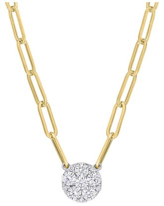 Rina Limor 14K 0.98 Ct. Tw. Diamond Cluster Necklace