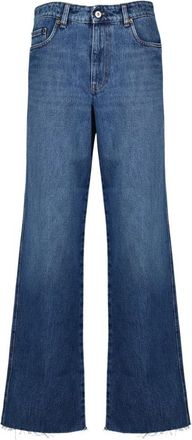 Miu Miu Five-pocket denim jeans - Dames - Loose Fit Jeans - Blauw - W28 - Denim - Jeans