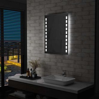 vidaXL Espejo De Pared De Ba&ntilde;o Con Led 60x80 Cm Vidaxl