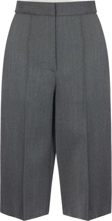 Elisabetta Franchi Cool Wool Bermuda Shorts - Dames - Korte Broeken - Grijs - 2XL - Wol - Korte Broeken