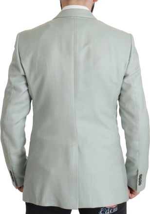 Dolce & Gabbana Mens Green Cashmere Jacket Blazer Silk Clothing