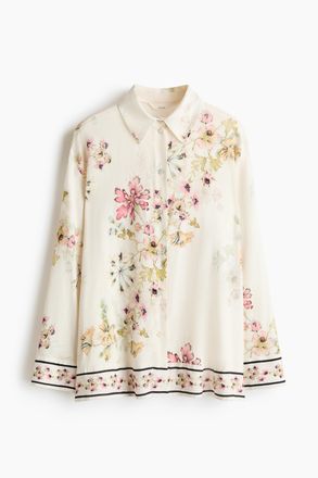 H&M Bluse aus Leinenmix - Beige