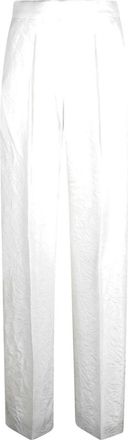Max Mara Witte Broek Laringe - Dames - Wijde Broeken - Wit - 2XS - Broeken