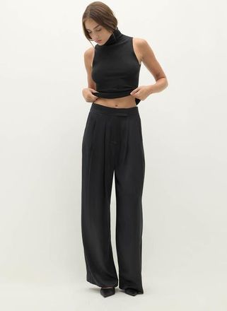 Naked Cashmere Rosalie Silk Trouser in Black at Nordstrom, Size X-Small