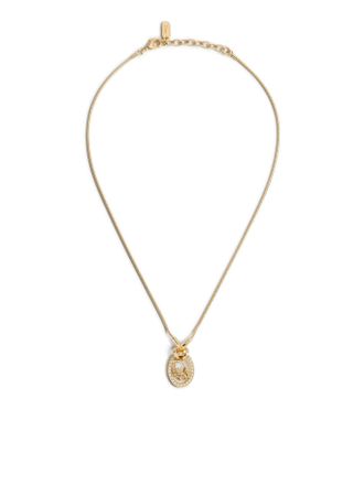 Dior DIOR OBLIQUE NECKLACE IN METAL WITH GOLD FINISH AND CRYSTALS - Christian Dior - Woman