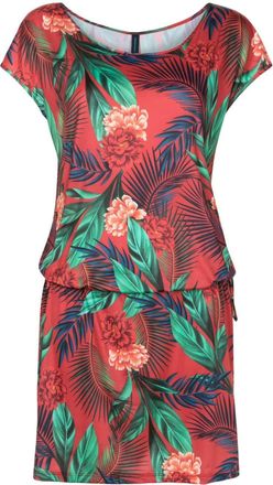 Lygia & Nanny Shiva botanical-print minidress - women - Polyester/Elastane - 40 - Red