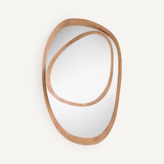 AM.PM Asymmetrische spiegel, eiken frame H100 cm, Belize