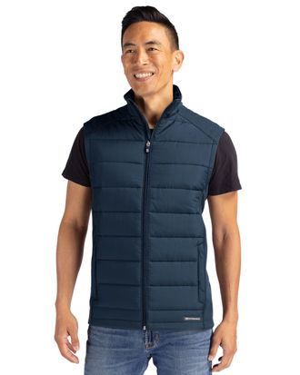 Cutter & Buck Evoke Hybrid Softshell Recycled Mens Full Zip Vest