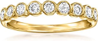 Ross-Simons Bezel-Set Diamond Ring in 18kt Yellow Gold