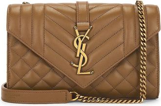 Saint Laurent Quilted Nappa Leather Small Envelope Bag
