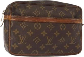 Louis Vuitton Pre-owned Clutches, female, Brown, Size: ONE SIZE Pre-owned Vintage Canvas Clutch